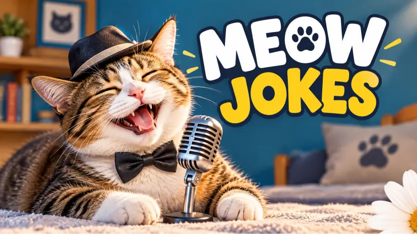 hilarious meow jokes with jokes generator